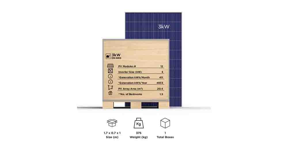 3kw Residential On-Grid Solar Power System